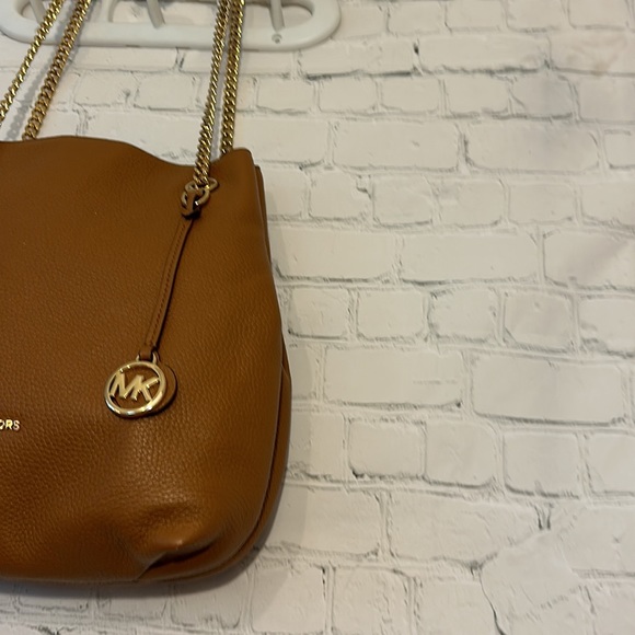 Michaels Kors Brown Pebbled Leather Soft supple cognac shoulder bag purse - Picture 6 of 14